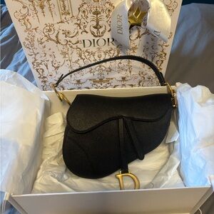 Dior Black Saddle Bag. Brand New.